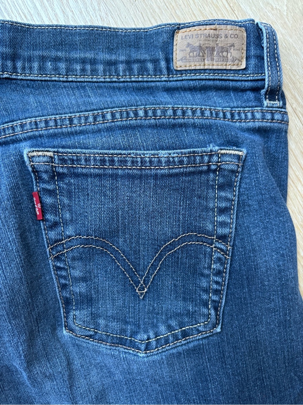Levi’s 512 Medium Wash Straight-Leg Jeans — Size 12